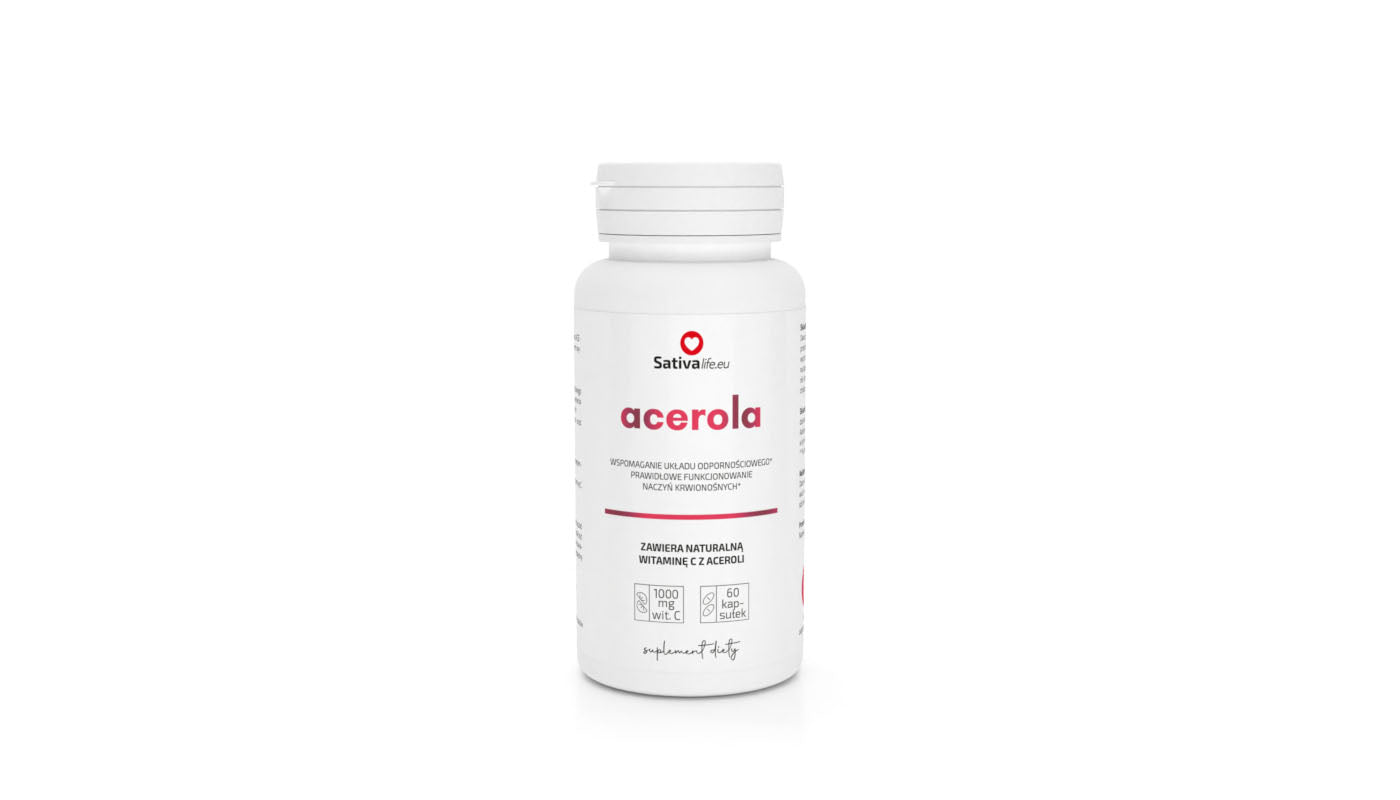 Acerola 1000 mg – Naturalna Witamina C – 60 kaps.